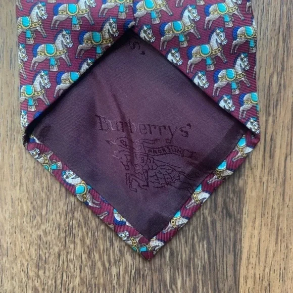 Burberry Classic “Playful Ponies” Silk Tie